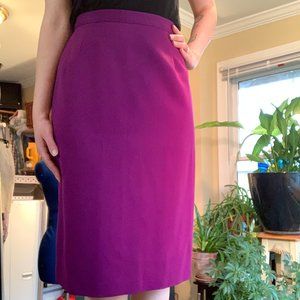 Vintage Aubergine High Waisted Pencil Skirt
